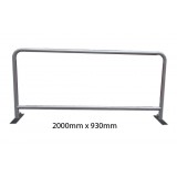 2m x 0.93m - Silver Round Tube Cafe Wind Barrier Frame